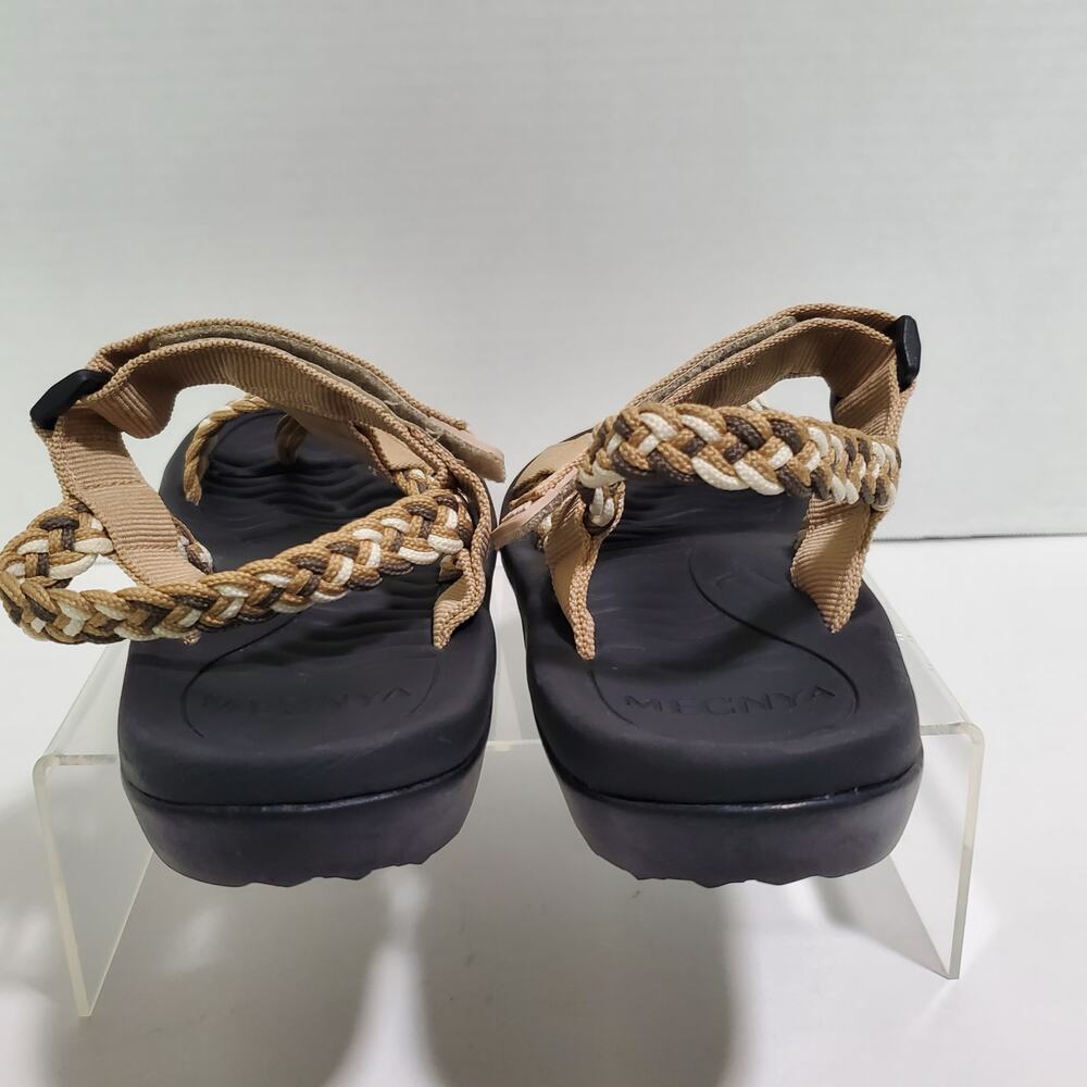 Sport Sandals Tan Womens 9 Arch Support Walking Toe Loop Ankle Strap MEGNYA 39 - Picture 3 of 13